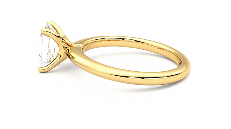Taylor & Hart Grace Emerald Engagement Ring 360 degree image 20