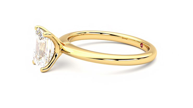 Taylor & Hart Grace Emerald Engagement Ring 360 degree image 22