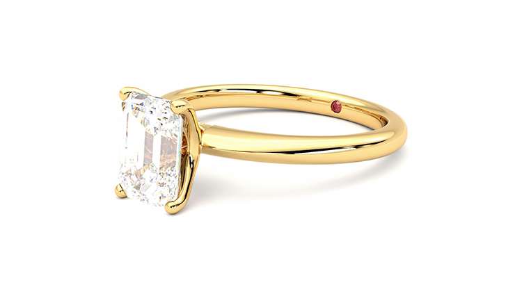 Taylor & Hart Grace Emerald Engagement Ring 360 degree image 24