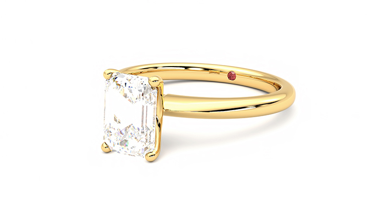 Taylor & Hart Grace Emerald Engagement Ring 360 degree image 25