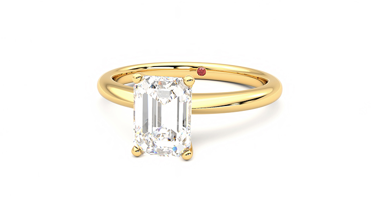 Taylor & Hart Grace Emerald Engagement Ring 360 degree image 27