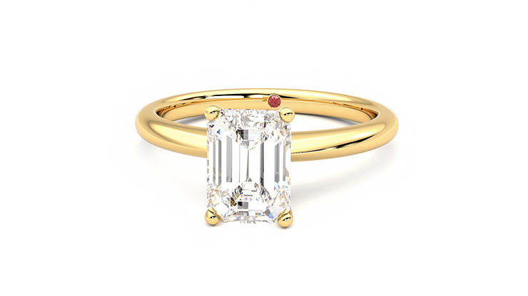 Taylor & Hart Grace Emerald Engagement Ring 360 degree image 28