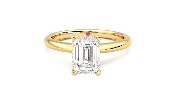 Taylor & Hart Grace Emerald Engagement Ring 360 degree image 29