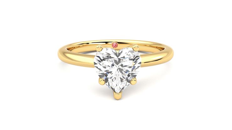 Taylor & Hart Grace Heart Engagement Ring 360 degree image 1