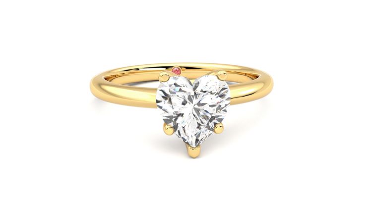 Taylor & Hart Grace Heart Engagement Ring 360 degree image 2