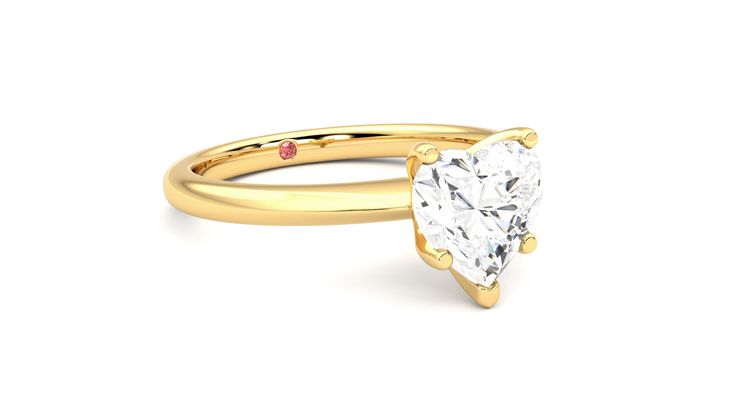 Taylor & Hart Grace Heart Engagement Ring 360 degree image 5