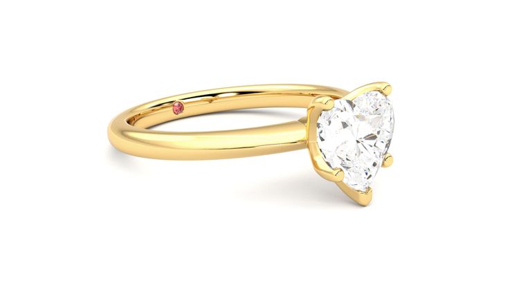 Taylor & Hart Grace Heart Engagement Ring 360 degree image 6
