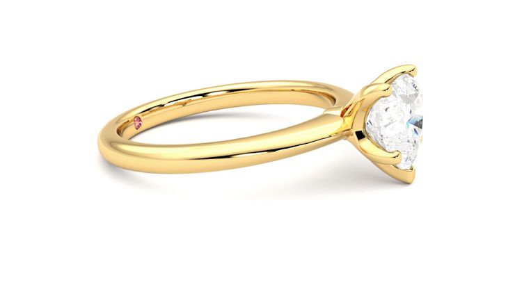 Taylor & Hart Grace Heart Engagement Ring 360 degree image 8