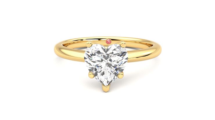 Taylor & Hart Grace Heart Engagement Ring 360 degree image 29
