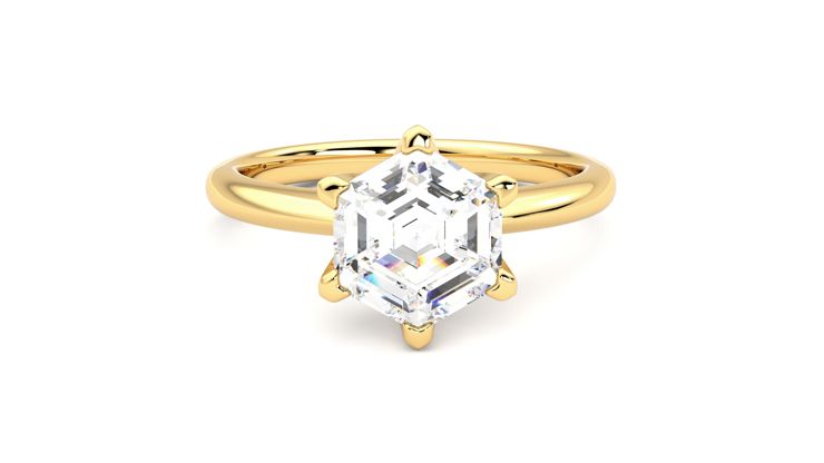 Taylor & Hart Grace Hexagonal Engagement Ring 360 degree image 1