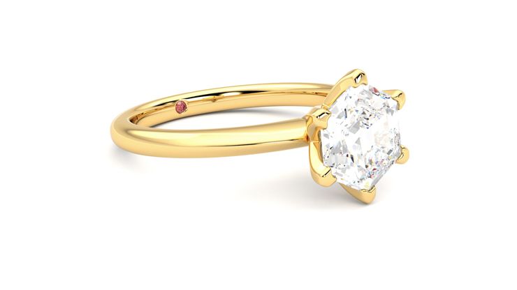 Taylor & Hart Grace Hexagonal Engagement Ring 360 degree image 6