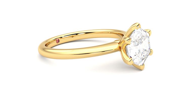 Taylor & Hart Grace Hexagonal Engagement Ring 360 degree image 7