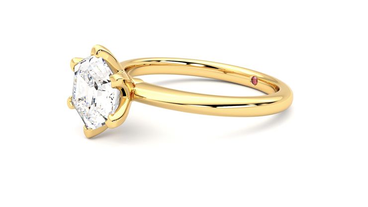 Taylor & Hart Grace Hexagonal Engagement Ring 360 degree image 23