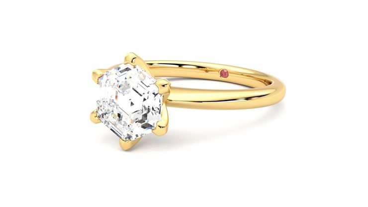 Taylor & Hart Grace Hexagonal Engagement Ring 360 degree image 25