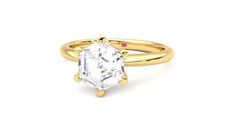 Taylor & Hart Grace Hexagonal Engagement Ring 360 degree image 27