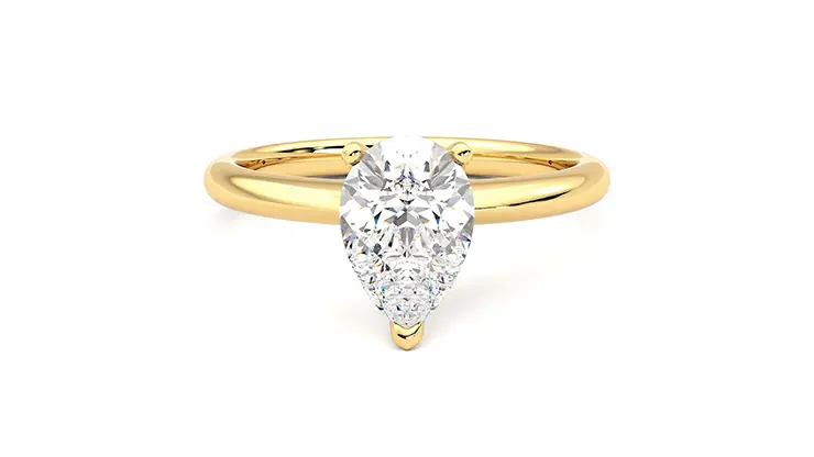 Taylor & Hart Grace Pear Engagement Ring 360 detail 01