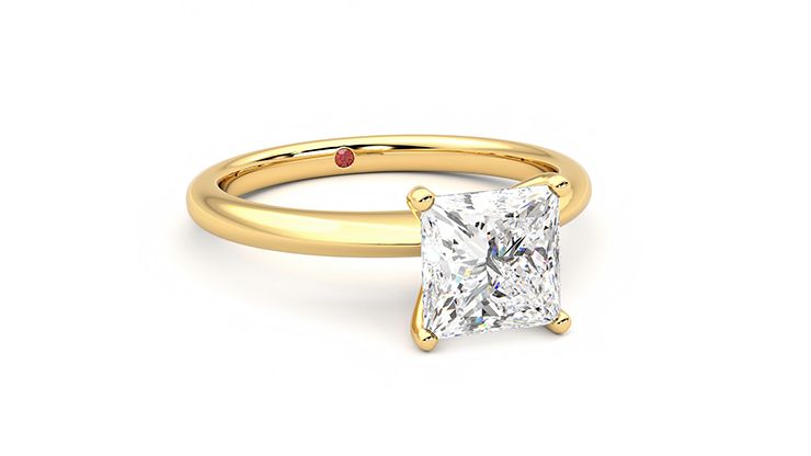 Taylor & Hart Grace Princess Engagement Ring 360 degree image 4
