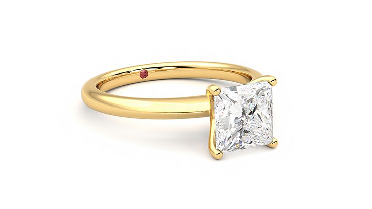 Taylor & Hart Grace Princess Engagement Ring 360 degree image 5