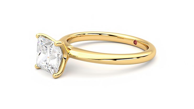 Taylor & Hart Grace Princess Engagement Ring 360 degree image 23