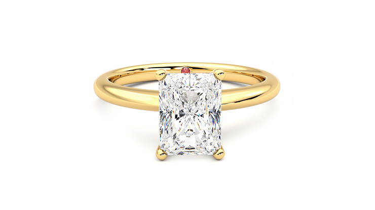 Taylor & Hart Grace Radiant Engagement Ring 360 degree image 1