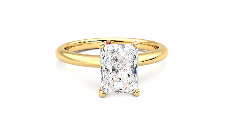 Taylor & Hart Grace Radiant Engagement Ring 360 degree image 2