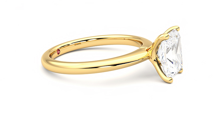 Taylor & Hart Grace Radiant Engagement Ring 360 degree image 8