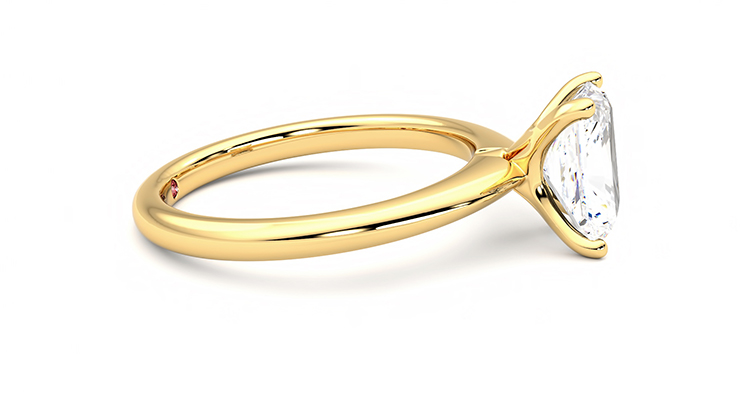 Taylor & Hart Grace Radiant Engagement Ring 360 degree image 9