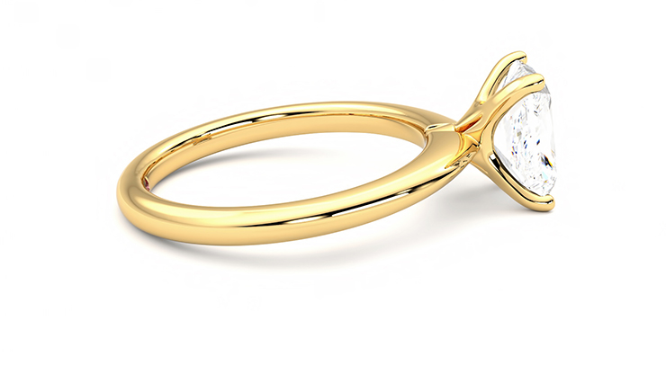 Taylor & Hart Grace Radiant Engagement Ring 360 degree image 10