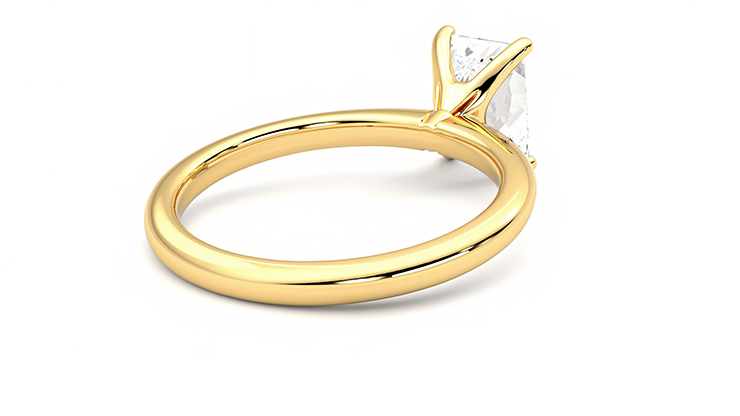 Taylor & Hart Grace Radiant Engagement Ring 360 degree image 13