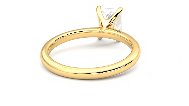 Taylor & Hart Grace Radiant Engagement Ring 360 degree image 14