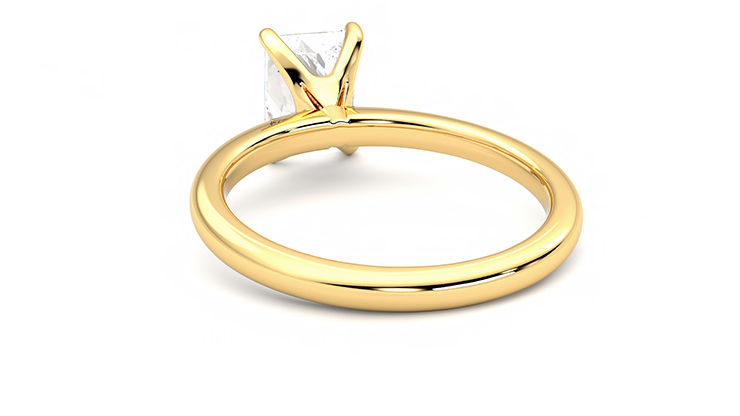 Taylor & Hart Grace Radiant Engagement Ring 360 degree image 16