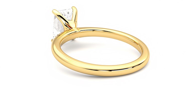 Taylor & Hart Grace Radiant Engagement Ring 360 degree image 17
