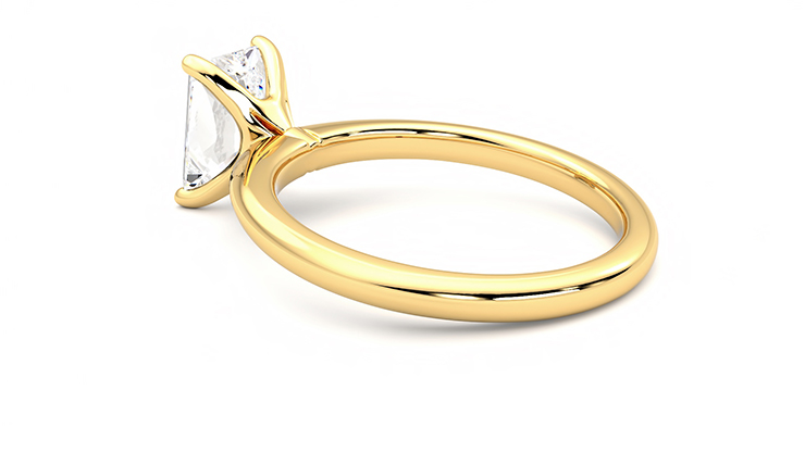 Taylor & Hart Grace Radiant Engagement Ring 360 degree image 18