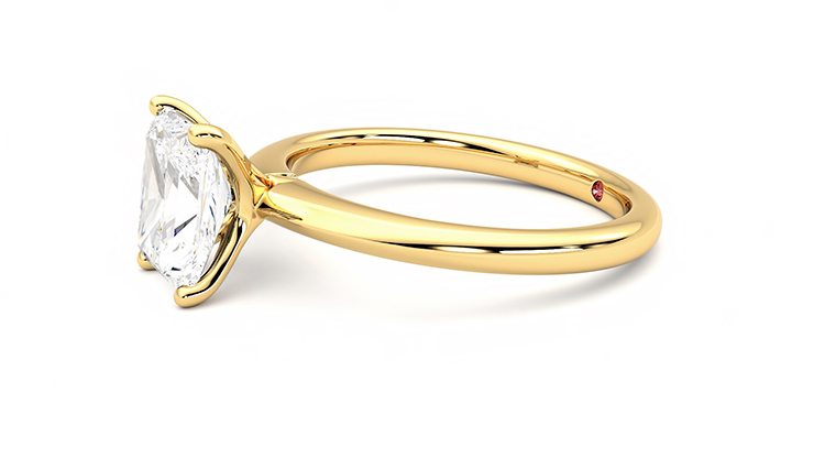 Taylor & Hart Grace Radiant Engagement Ring 360 degree image 22