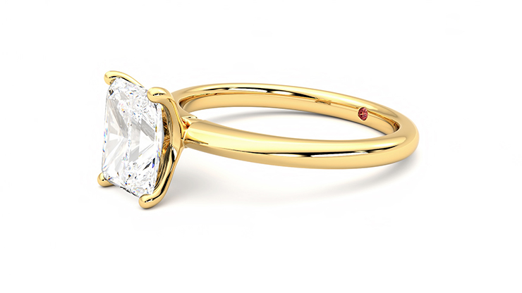 Taylor & Hart Grace Radiant Engagement Ring 360 degree image 23