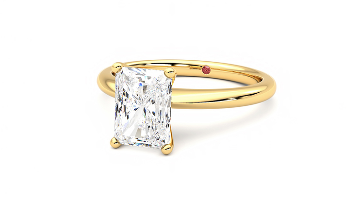 Taylor & Hart Grace Radiant Engagement Ring 360 degree image 26
