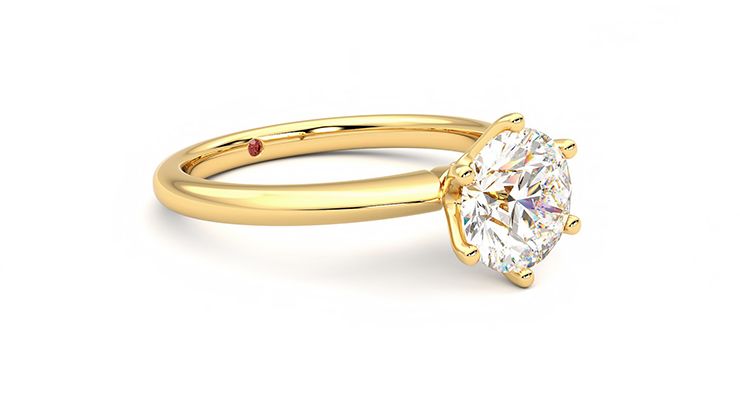Taylor & Hart Grace Round Engagement Ring 360 degree image 6