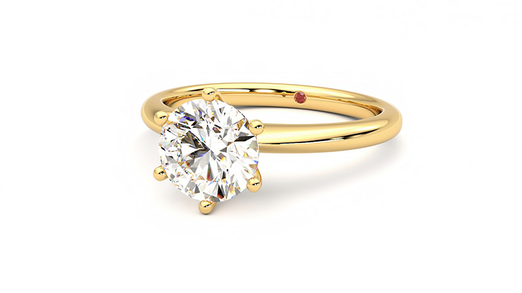 Grace 18k Yellow Gold Solitaire Style Engagement Ring Taylor Hart