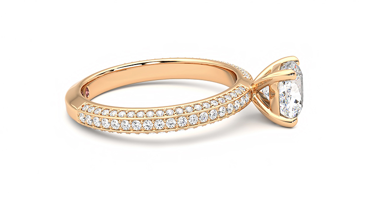 Taylor & Hart Halcyon Cushion Engagement Ring 360 degree image 9