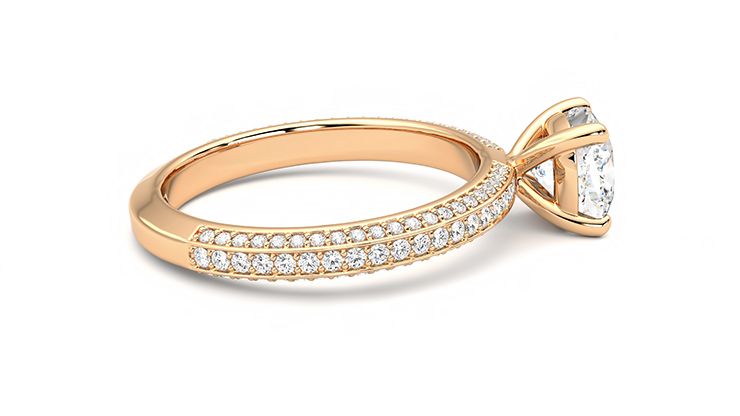 Taylor & Hart Halcyon Cushion Engagement Ring 360 degree image 10