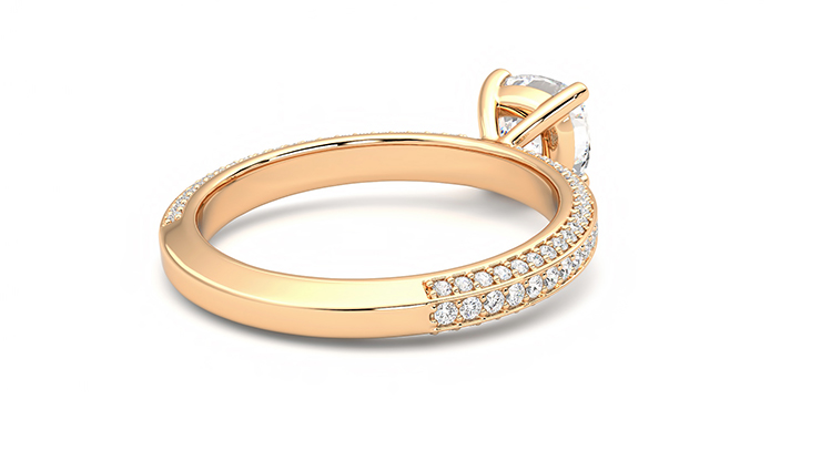 Taylor & Hart Halcyon Cushion Engagement Ring 360 degree image 13