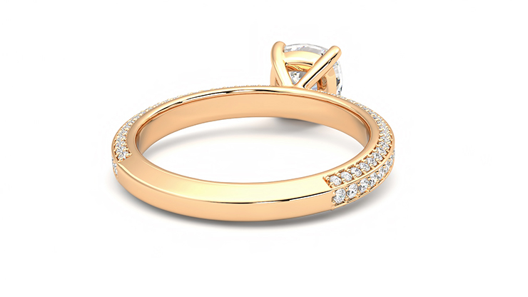 Taylor & Hart Halcyon Cushion Engagement Ring 360 degree image 14