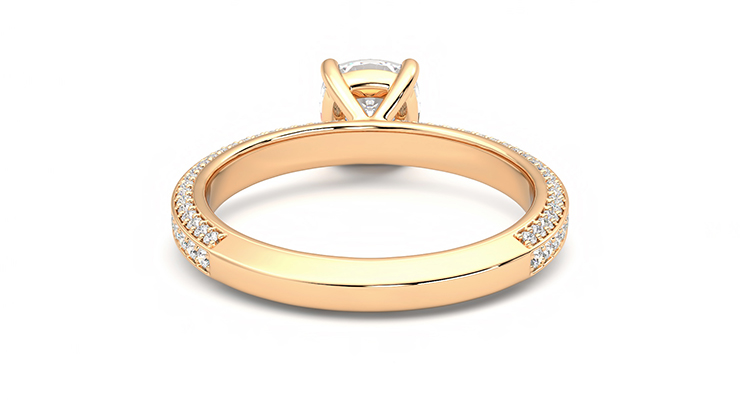 Taylor & Hart Halcyon Cushion Engagement Ring 360 degree image 15