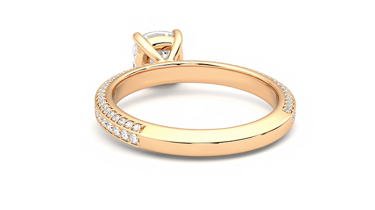 Taylor & Hart Halcyon Cushion Engagement Ring 360 degree image 16