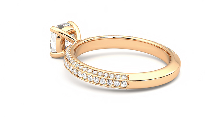 Taylor & Hart Halcyon Cushion Engagement Ring 360 degree image 18