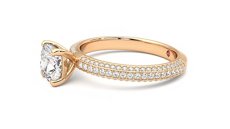 Taylor & Hart Halcyon Cushion Engagement Ring 360 degree image 22