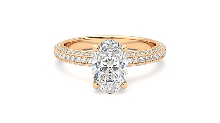 Taylor & Hart Halcyon Oval Engagement Ring 360 degree image 0