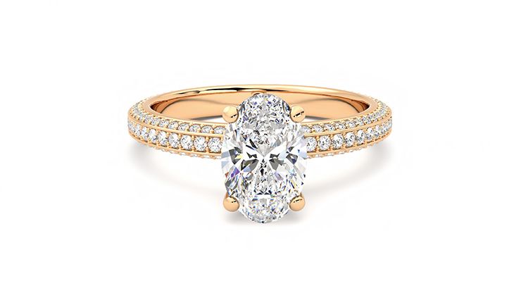 Taylor & Hart Halcyon Oval Engagement Ring 360 degree image 1