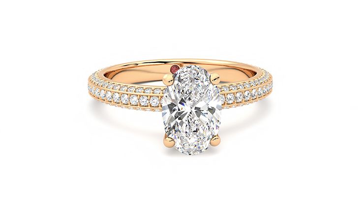 Taylor & Hart Halcyon Oval Engagement Ring 360 degree image 2