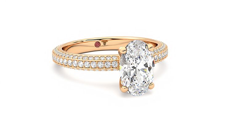 Taylor & Hart Halcyon Oval Engagement Ring 360 degree image 4